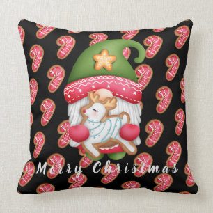 Candy Gnome Customize Text and Colour 20"X20" Throw Pillow