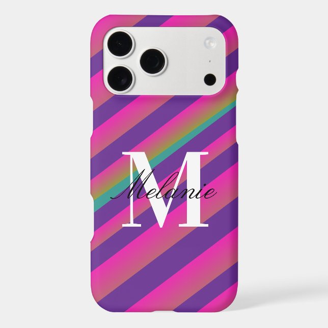 Candy Gradient Colourful Custom Monogram Initial (Back)