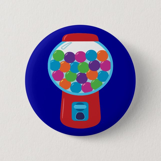 Candy Gumball Machine 2 Inch Round Button (Front)