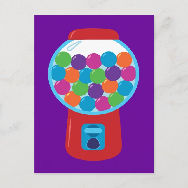 Candy Gumball Machine Postcard (Front)