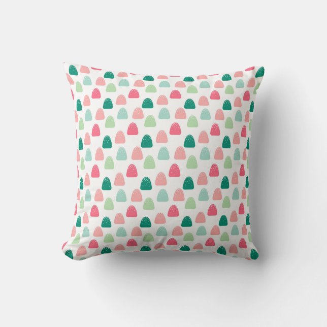 Candy Gumdrops Throw Pillow (Front)
