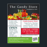Candy Gummy Bears, Confectionery Supplies Advert Flyer<br><div class="desc">Candy Gummy Bears,  Confectionery Supplies Advertising Flyers By The Business Card Store.</div>