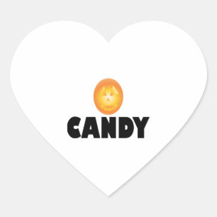 Candy Halloween  Heart Sticker