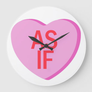 Candy Heart - AS IF Large Clock