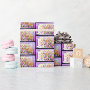 Candy Heart Cake Wrapping Paper