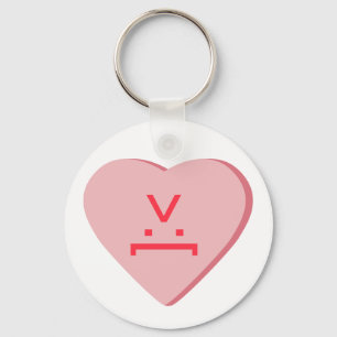Candy Heart - Devil Face Keychain