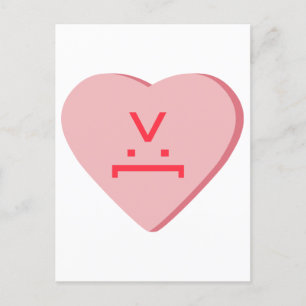 Candy Heart - Devil Face Postcard
