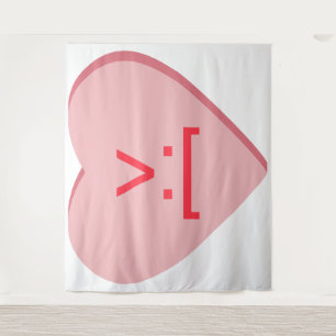 Candy Heart - Devil Face Tapestry
