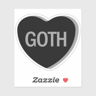 Candy Heart - Goth Custom-Cut Vinyl Stickers