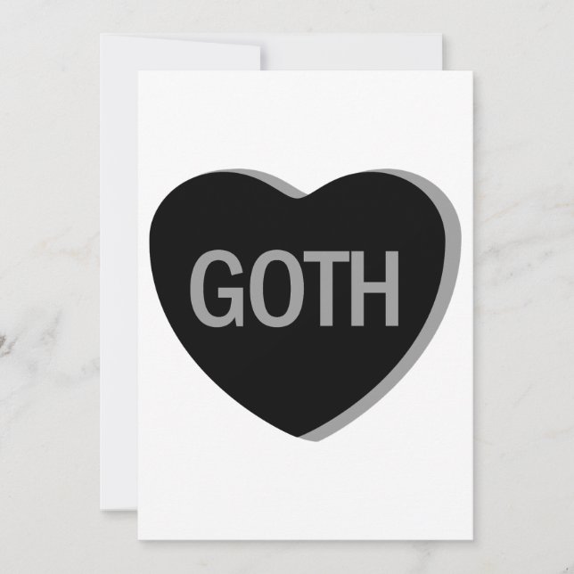 Candy Heart - Goth Holiday Card (Front)