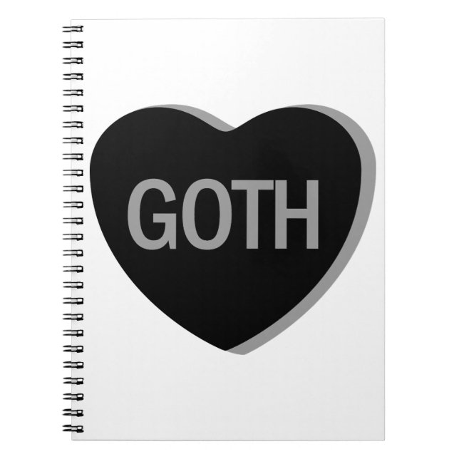 Candy Heart - Goth Notebook (Front)