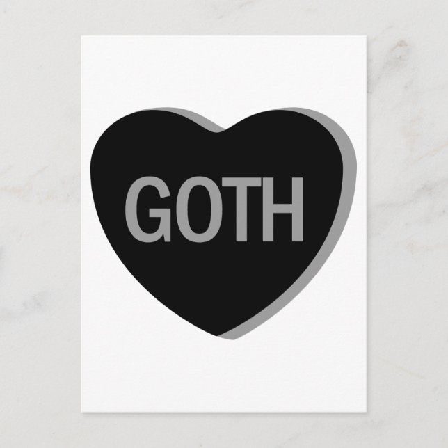 Candy Heart - Goth Postcard (Front)