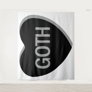 Candy Heart - Goth Tapestry