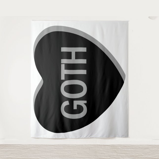 Candy Heart - Goth Tapestry (Front)