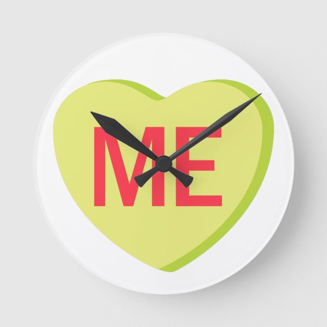 Candy Heart - ME Round Clock (Front)