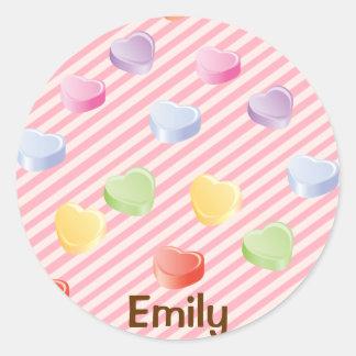 Candy Heart Personalized Sticker