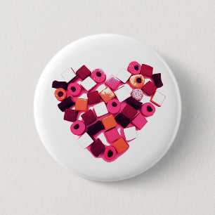 candy heart pin button