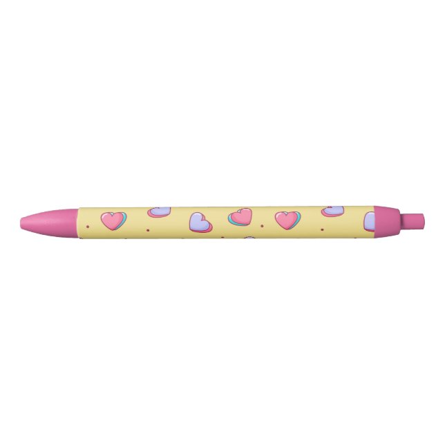 Candy Heart Pink and Yellow Pen (Front)
