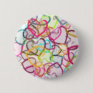 Candy Hearts 2 Inch Round Button