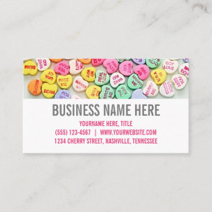 Candy Hearts Business Cards