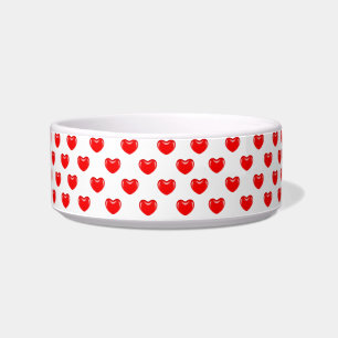 candy hearts cat food bowl