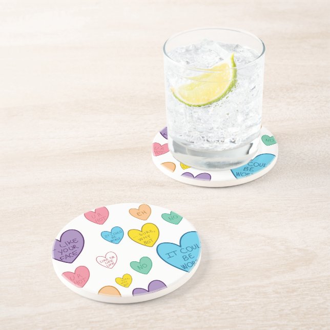 Candy Hearts Coaster (Side)