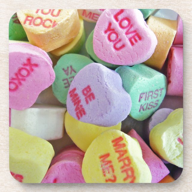 Candy Hearts Coaster (Front)