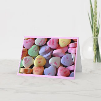 Candy Hearts for Valentine's Day Holiday Card