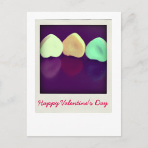 Candy Hearts Holiday Postcard