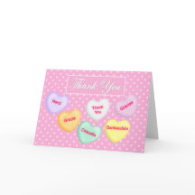 Candy Hearts, Languages, Thank You Cards, Greeting