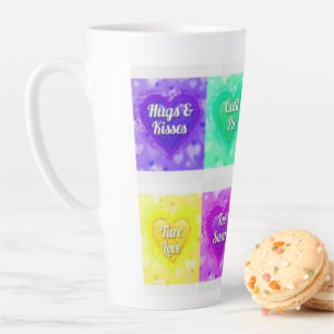 candy hearts latte mug
