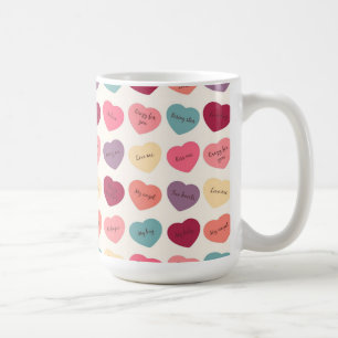 Candy Hearts & Love Messages Mug
