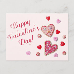 Candy Hearts Message personnalisé Carte postale Va