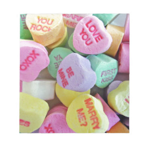Candy Hearts Notepad