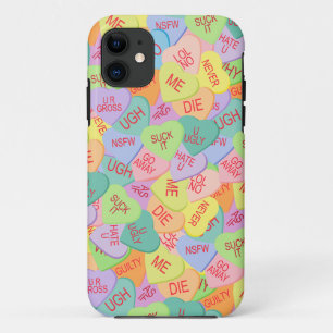Candy Hearts Pattern - SFW iPhone 11 Case