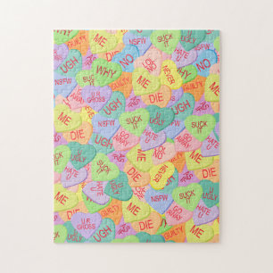 Candy Hearts Pattern - SFW Jigsaw Puzzle