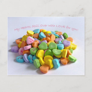 Candy Hearts Postcard