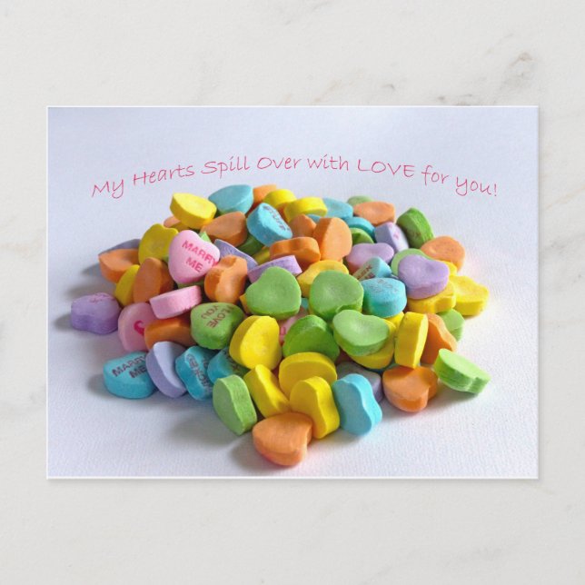 Candy Hearts Postcard (Front)