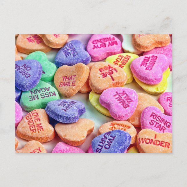 Candy Hearts Postcard (Front)
