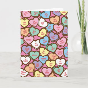 Candy Hearts Sweet Nothings Valentine Holiday Card