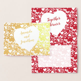 Candy Hearts Together Forever Anniversary Foil Card