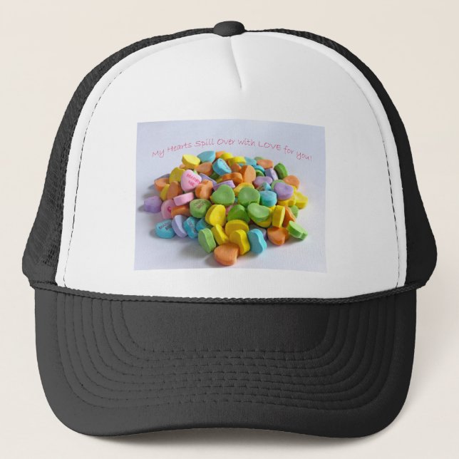 Candy Hearts Trucker Hat (Front)