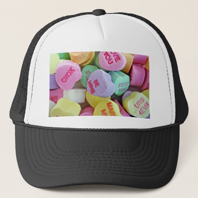 Candy Hearts Trucker Hat (Front)