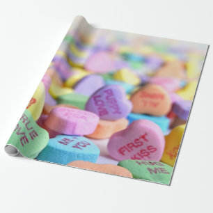 Candy Hearts Valentine Wrapping Paper