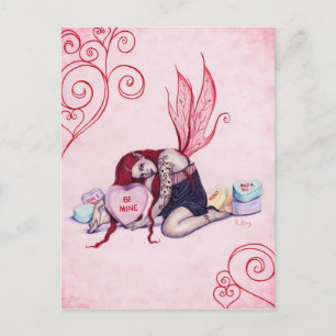 Candy Hearts Valentine's Day Fairy Postcard