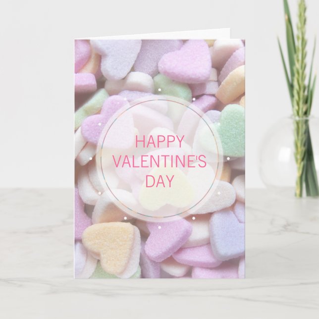 Candy Hearts Valentine's Day Holiday Card (Front)
