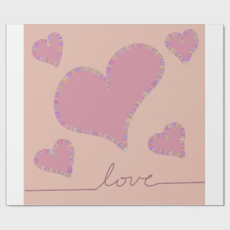 Candy hearts  wrapping paper