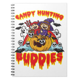 Candy Hunting Buddies Halloween Twin Costume Notebook