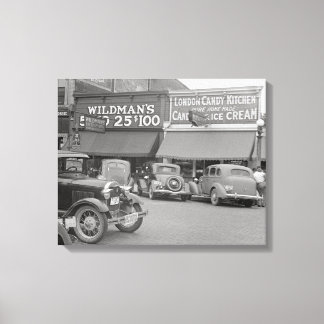 Candy & Ice Cream Shop, 1938 Canvas Print