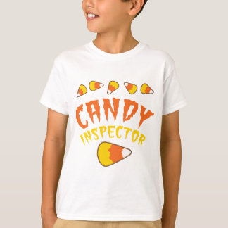 CANDY INSPECTOR Halloween design with candy corn T-Shirt
